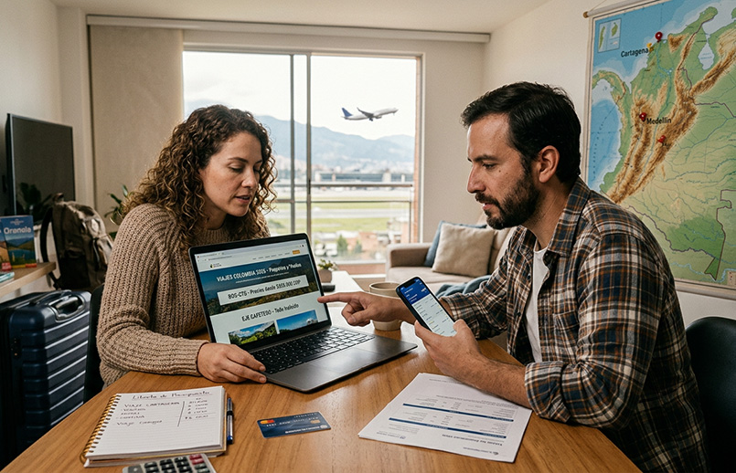 Planeación de viajes con paquetes turísticos en Colombia.
