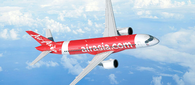 Render de lo que serán los Airbus A220-300 de AirAsia.