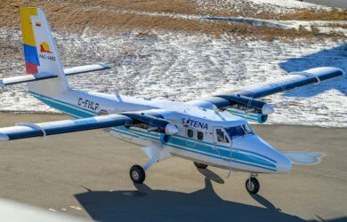 DHC-6-300G de Satena, con livery retro, de matrícula HK-5469/FAC1403.