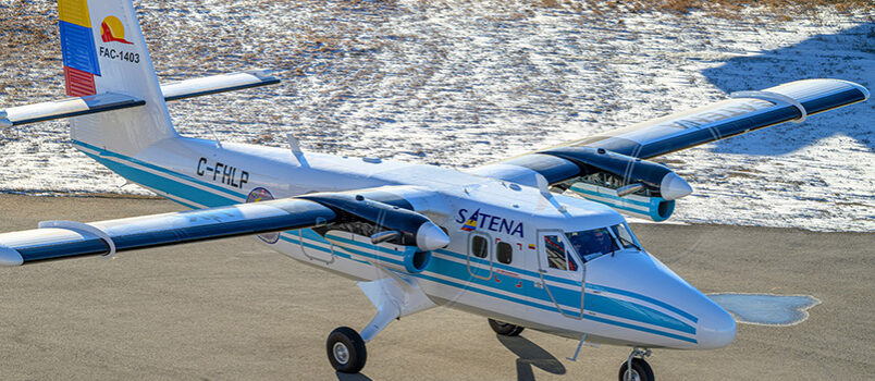 DHC-6-300G de Satena, con livery retro, de matrícula HK-5469/FAC1403.