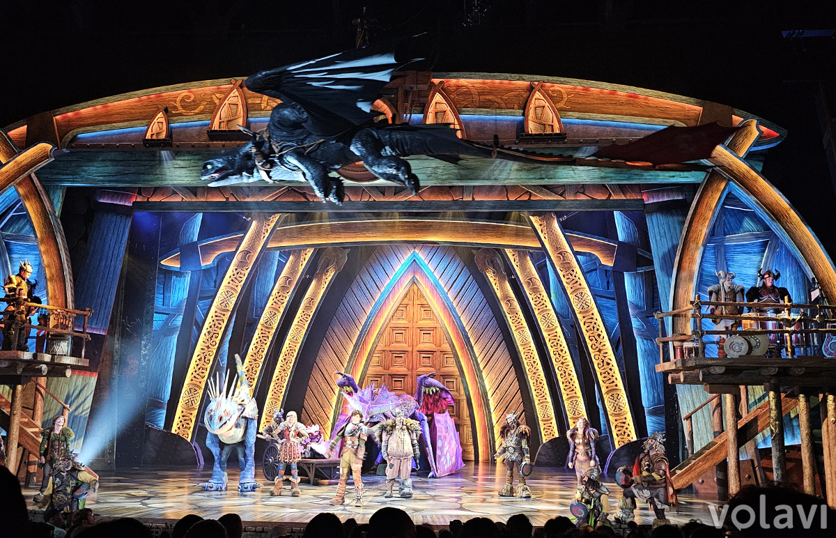 Show especial, tipo musical, de ¿Cómo entrenar a tu dragón? en Epic Universe. Show especial, tipo musical, de ¿Cómo entrenar a tu dragón? en Epic Universe.