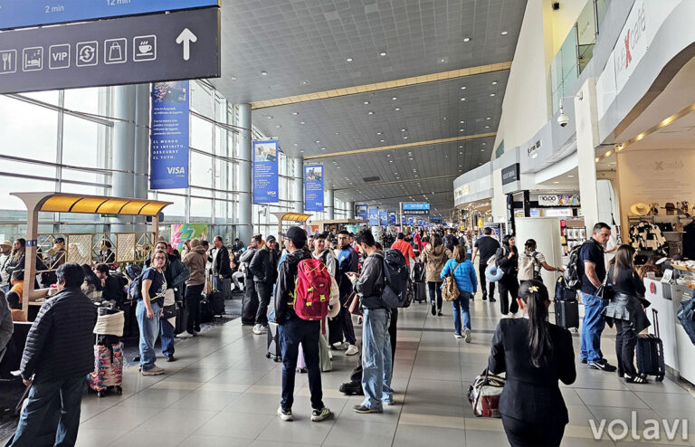 Terminal internacional del Aeropuerto El Dorado de Bogotá.