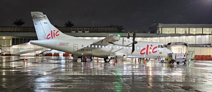 Clic renueva la certificación internacional de seguridad operacional IOSA ATR 42-600 de Clic Air (HK-5314), en el Terminal Puente Aéreo (T2) de Bogotá.