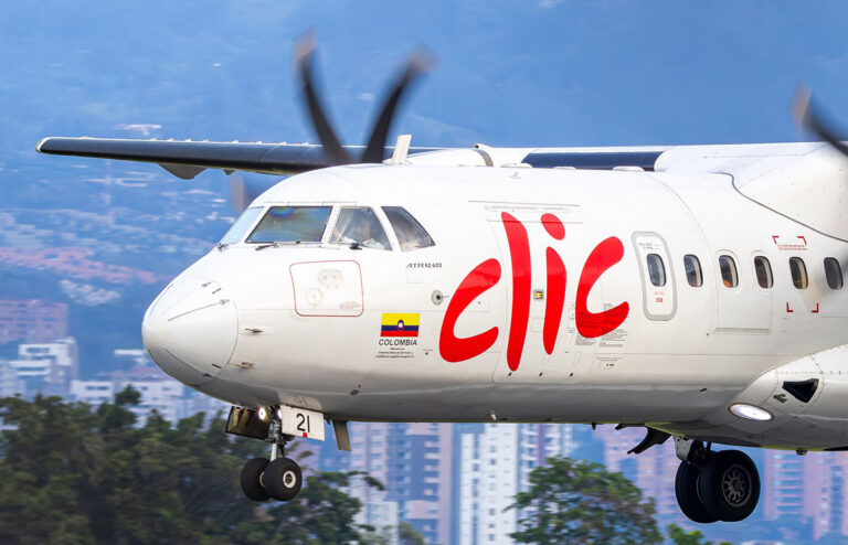ATR 42-600 de Clic Air (HK-5321), aterrizando en Medellín. Foto: Clic Air.