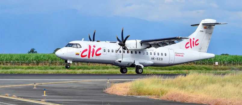 ATR 42-600 (HK-5331) de Clic Air despegando. Foto: Clic Air.