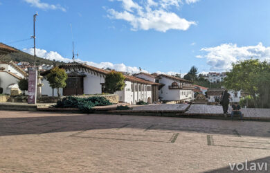 Vista de la Plaza Central de Guatavita (Colombia).