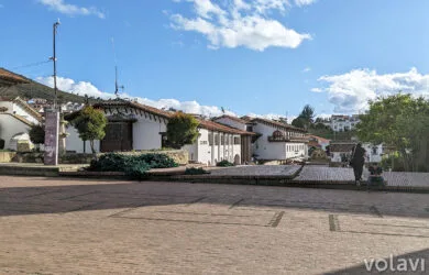 Vista de la Plaza Central de Guatavita (Colombia).