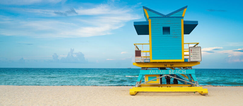 Playa de Miami Beach (Florida), uno de los destinos predilectos de los colombianos.