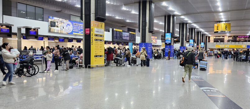 Latinoamérica crece 6,1% en tráfico aéreo mientras demanda global avanza lentamente Terminal 2 del Aeropuerto Internacional de São Paulo-Guarulhos.