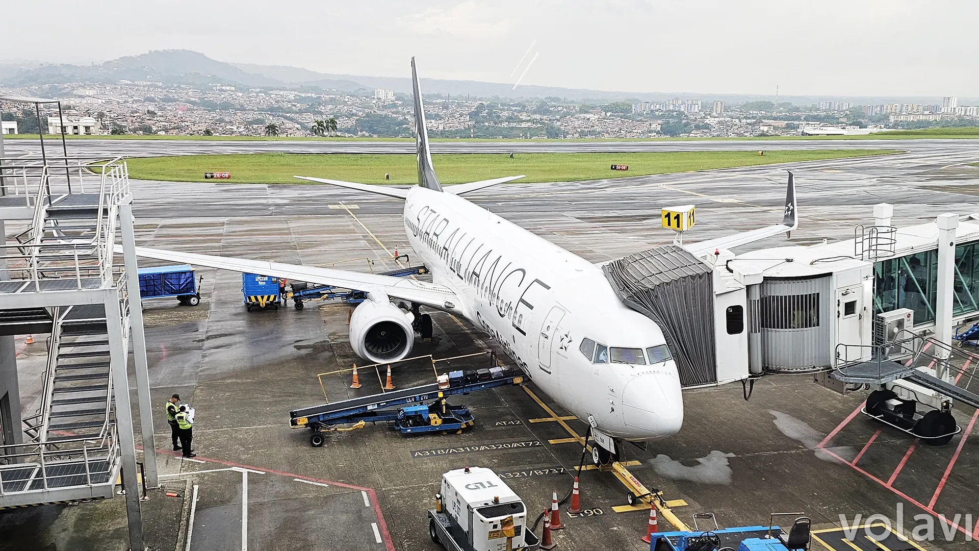 Boeing 737-800 de Copa Airlines en el Aeropuerto Internacional Matecaña de Pereira.