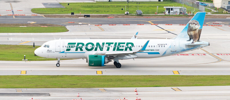 Airbus A320neo de Frontier Airlines (N336FR), en el Aeropuerto Internacional de Fort Lauderdale.