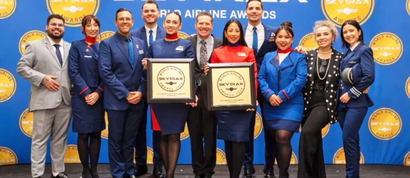 LATAM es elegida como mejor aerolínea de Sudamérica por Skytrax 2026 Entrega del premio Skytrax a LATAM Airlines como "Mejor aerolínea de Sudamérica 2026".