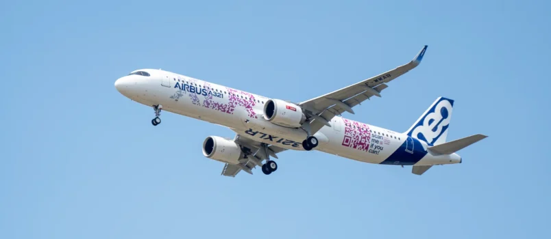 Airbus A321XLR en vuelo.